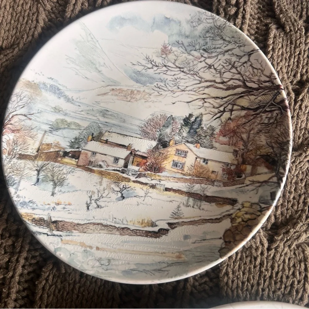 Poole Scenic small Plates - 4 seasons Set of 4 vintage